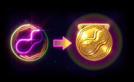 Official Pink Elephants 2 illustration of a Mystery Scatter revealing a gold Scatter