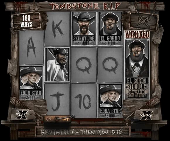 Tombstone irregular reel setup and symbol positions