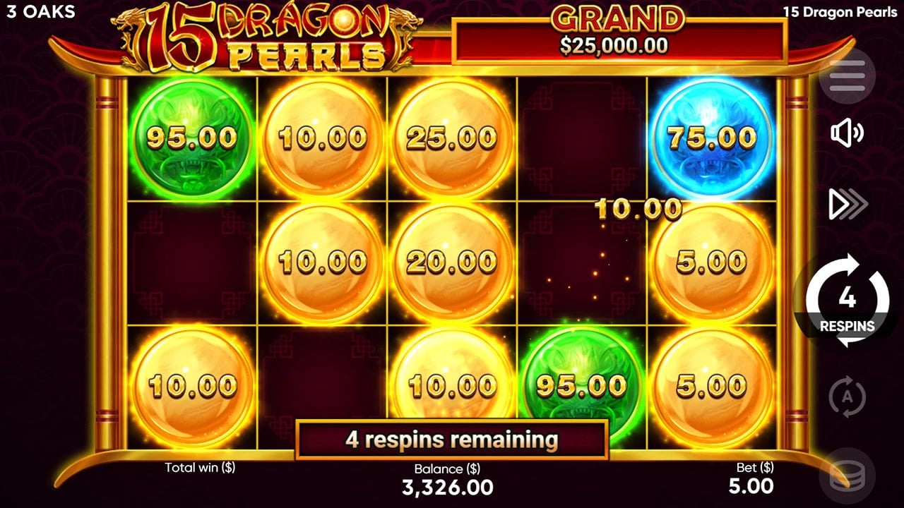 15 Dragon Pearls: Gold Pearls with Green and Blue collectors