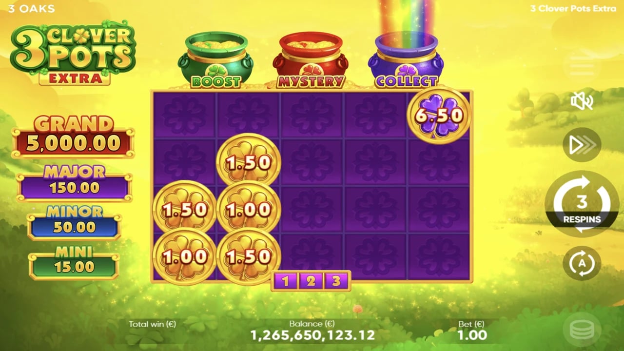 3 Clover Pots Extra: bonus collection with an active coloured pot