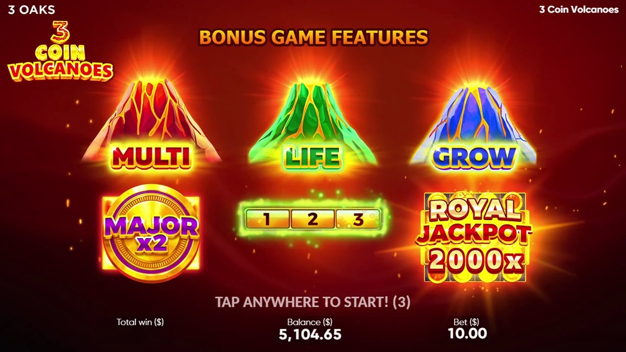 3 Coin Volcanoes: native LIFE, MULTI and GROW instructions