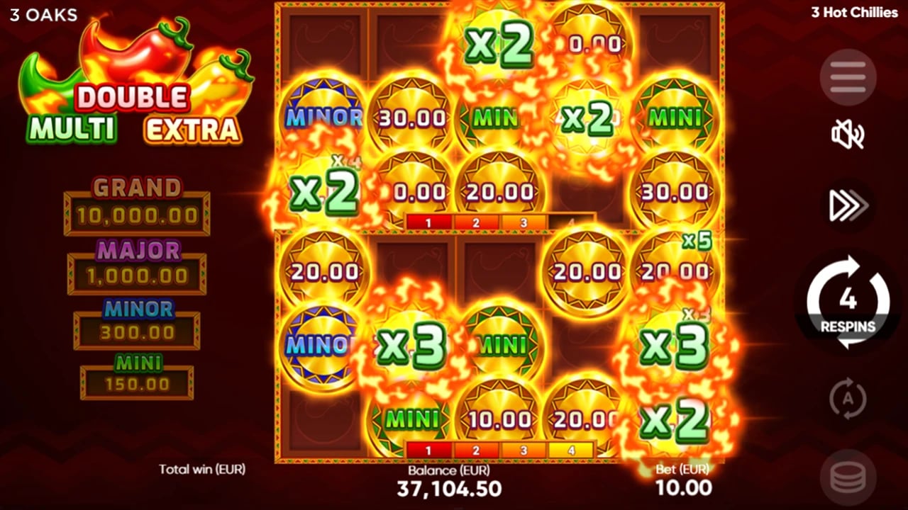 3 Hot Chillies: Combined modifiers on the collection boards