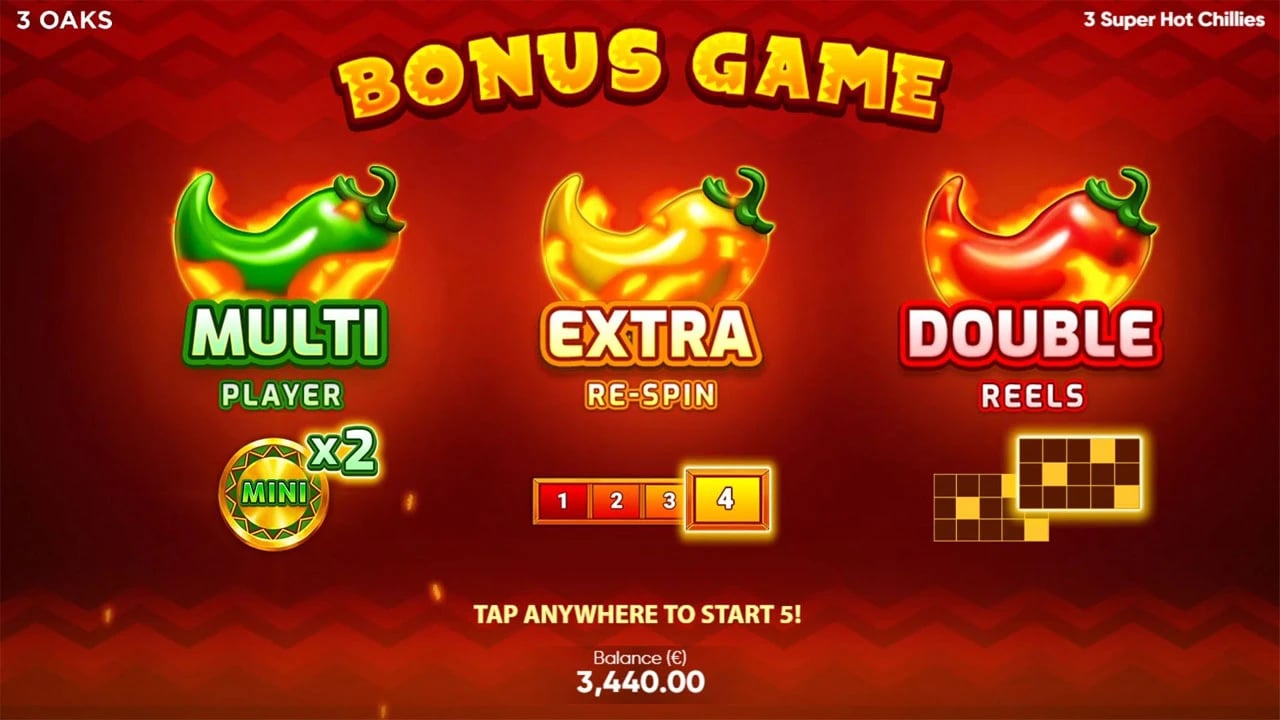 3 Super Hot Chillies: Four-respin EXTRA instruction