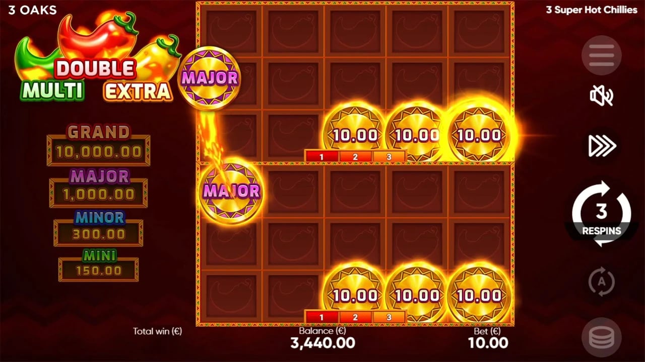 3 Super Hot Chillies: Two-board Hold & Win entry