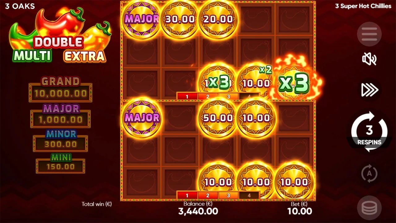 3 Super Hot Chillies: MULTI values on bonus symbols