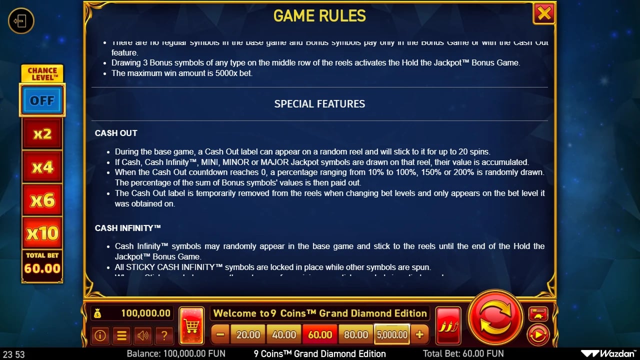 9 Coins Grand Diamond Edition: Hold the Jackpot™