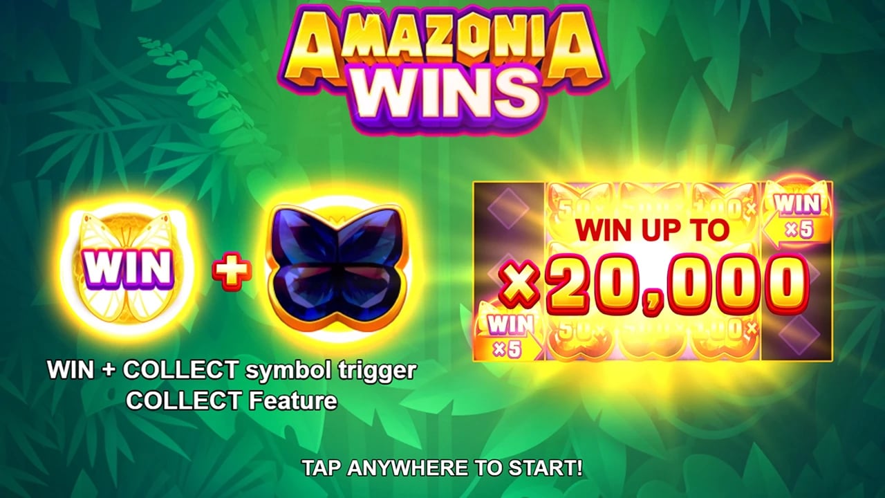 Amazonia Wins: WIN and butterfly COLLECT instruction panel