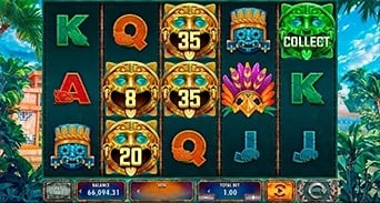 Azteca Gold Collect: Collect on reel five