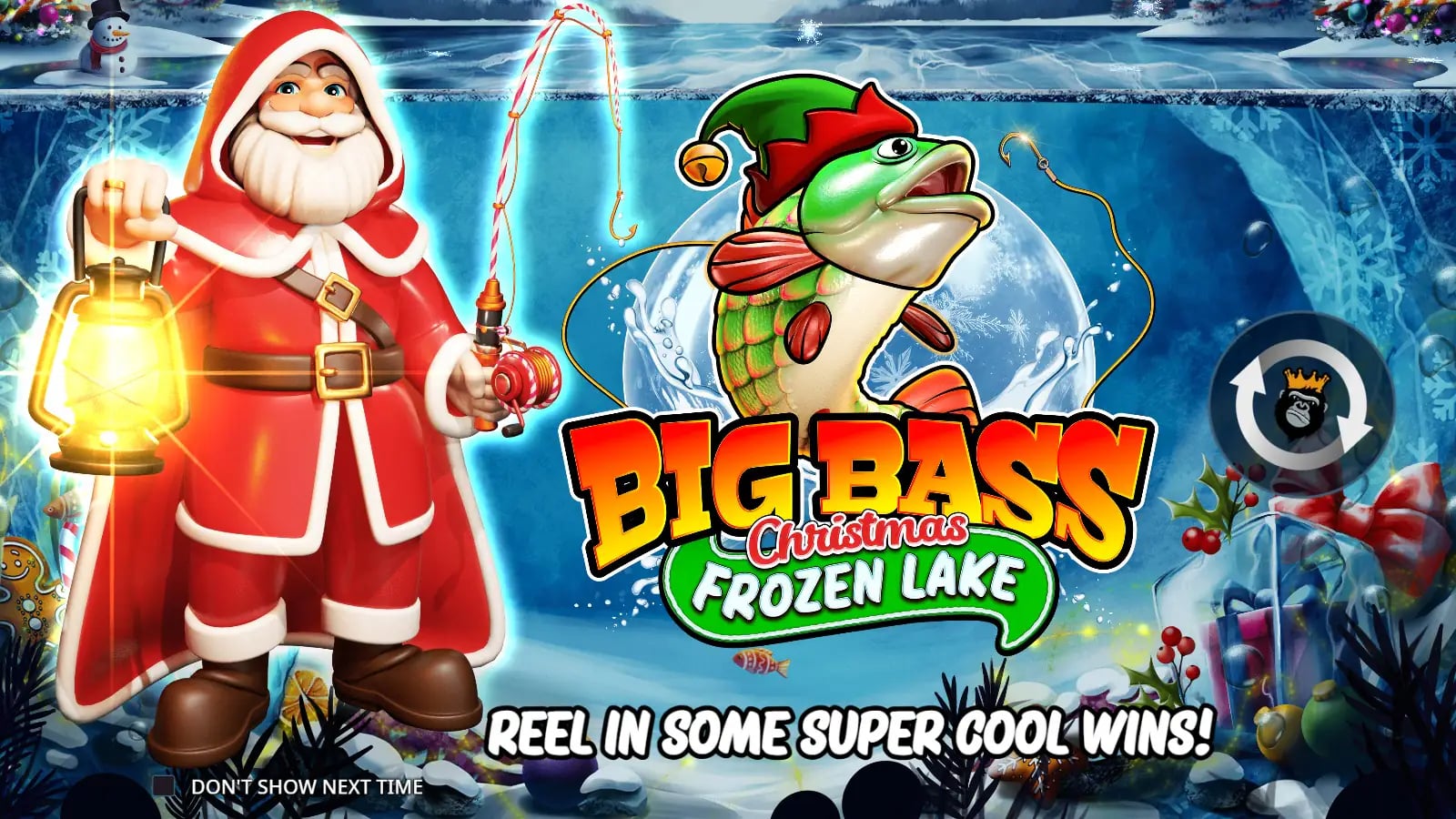 Big Bass Christmas Frozen Lake official demo opening view on the winter fishing lake