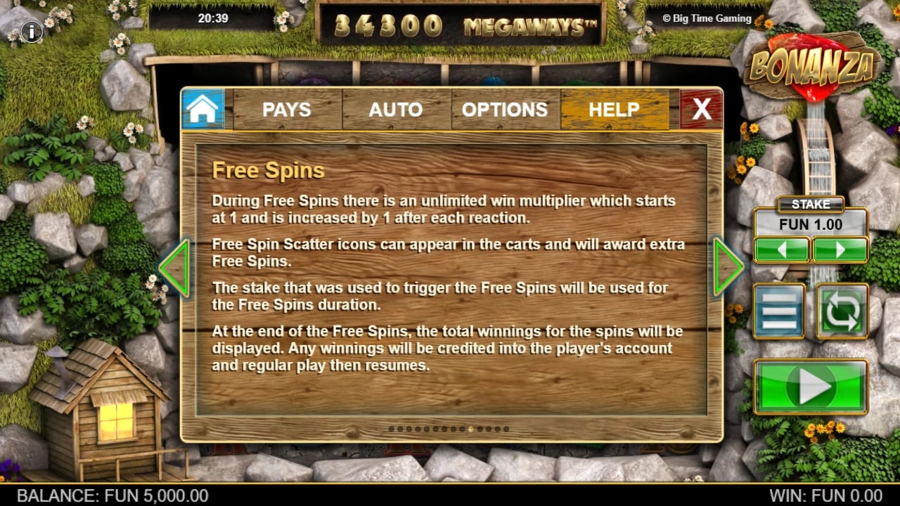 Bonanza: Free Spins multiplier