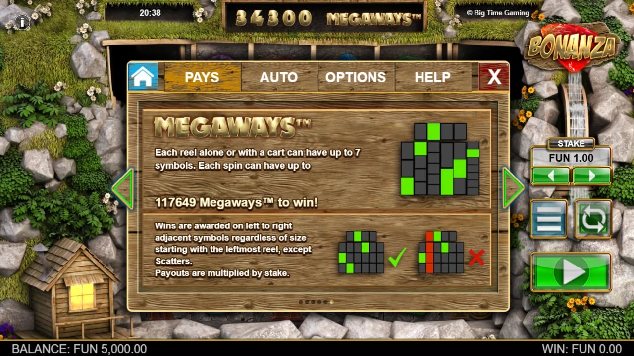 Bonanza: Megaways and variable ways