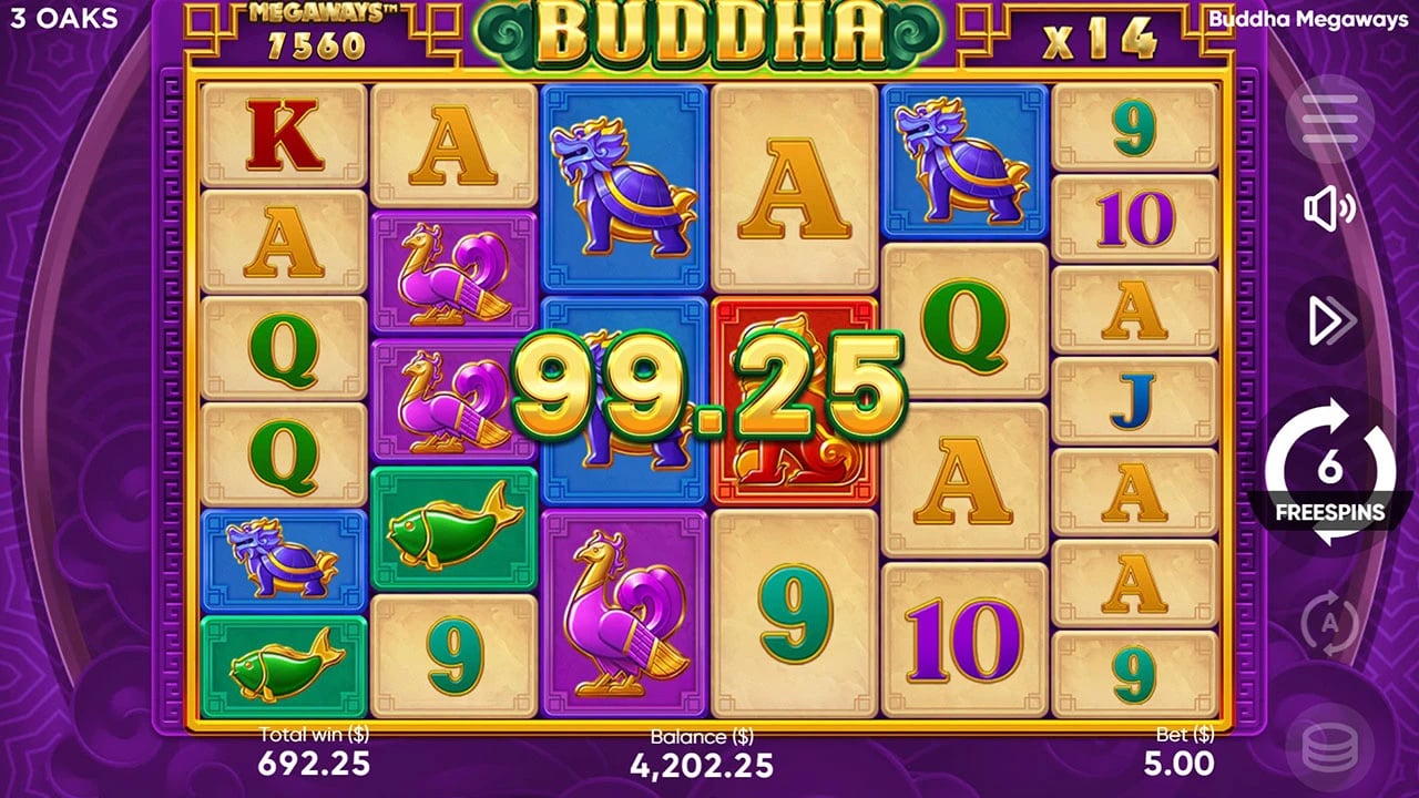 Buddha Megaways: Free-spin field with a persistent multiplier