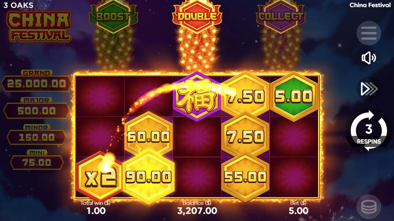 China Festival: DOUBLE board with a visible times-two effect