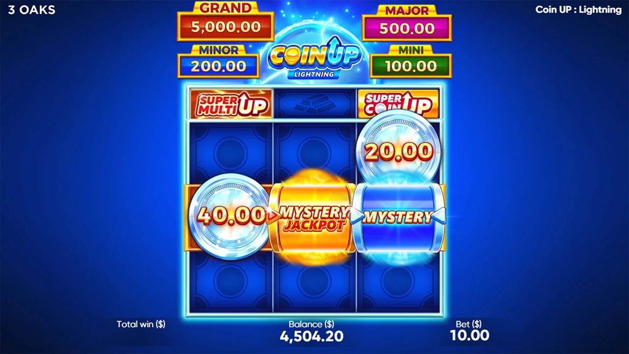 Coin UP: Lightning: bonus board with Mystery and SUPER MULTI UP