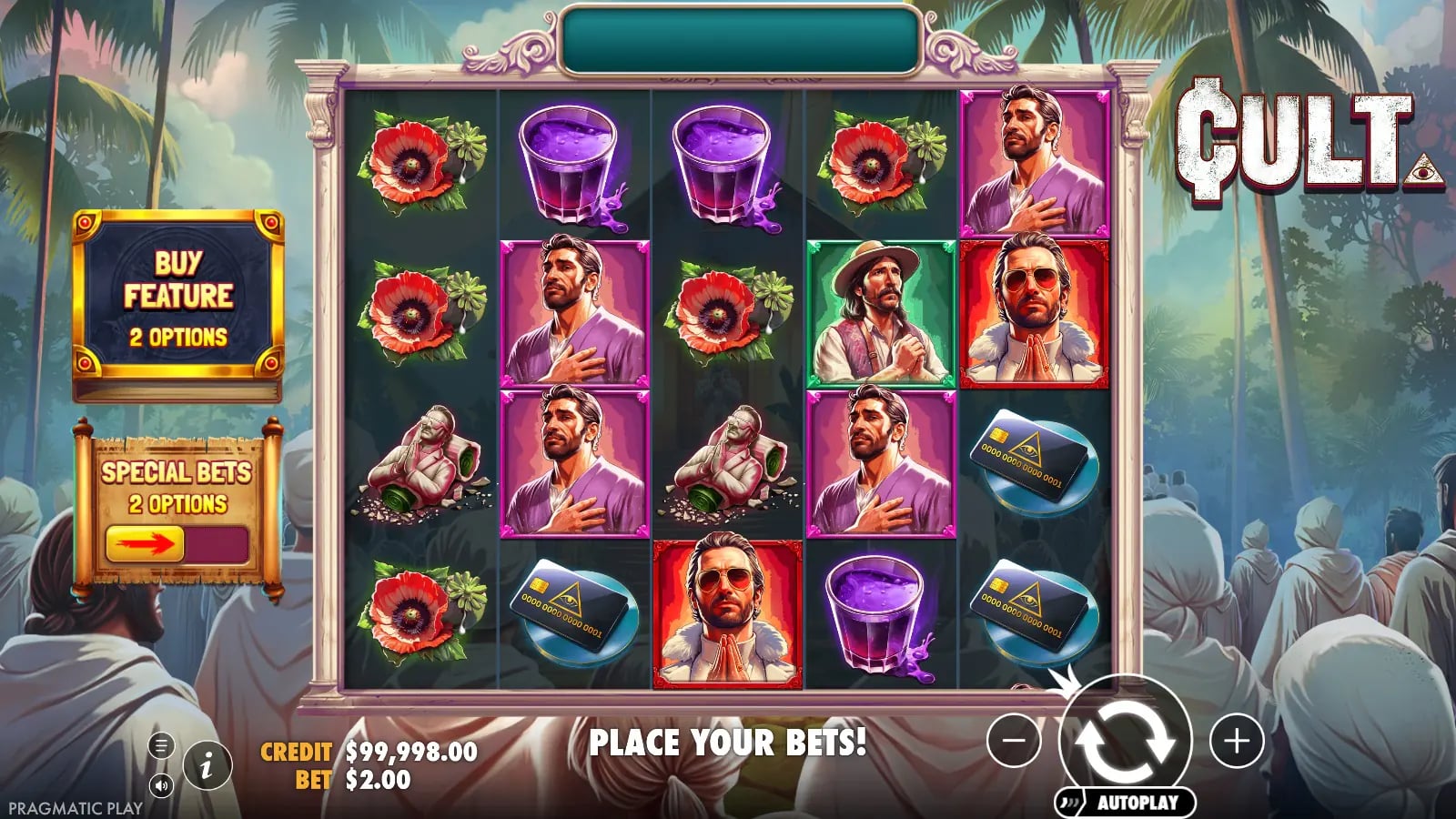 Cult official Free Spins view with the accumulated total multiplier displayed