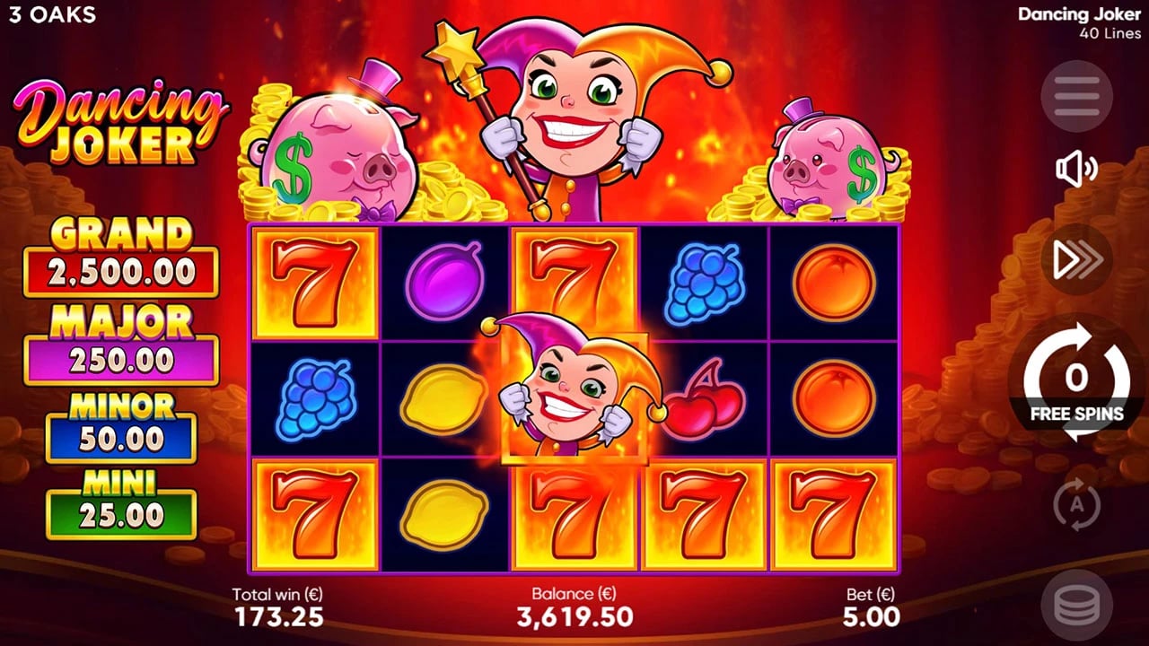 Dancing Joker: Free Spins ending with the Joker retained