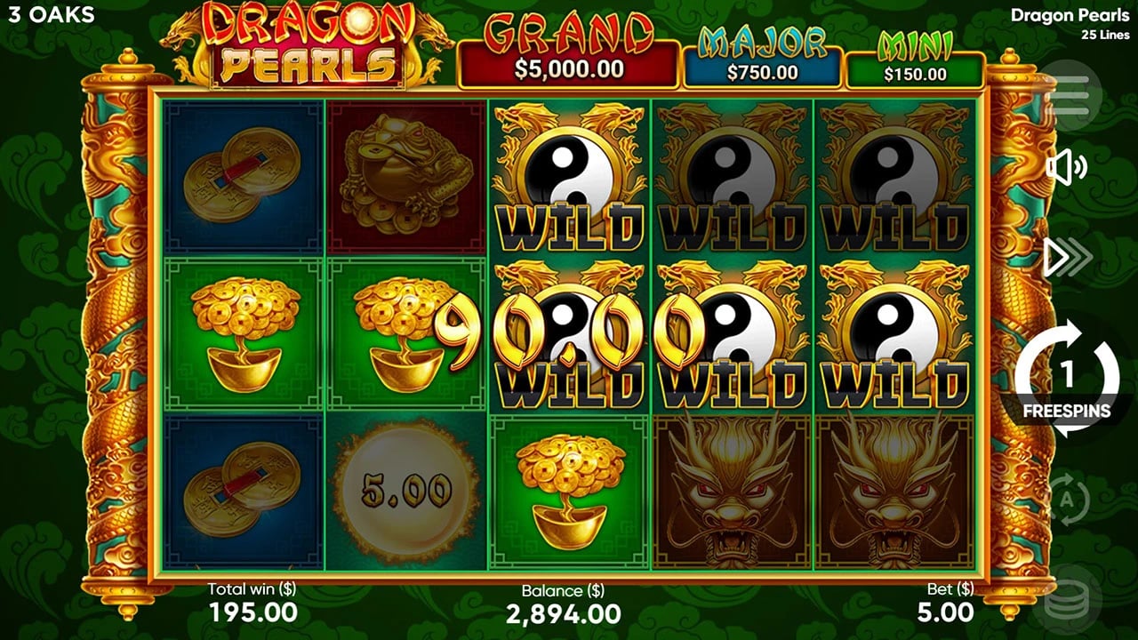 Dragon Pearls: Dragon Pearls Free Spins board