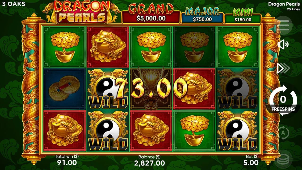 Dragon Pearls: Final displayed Free Spins state