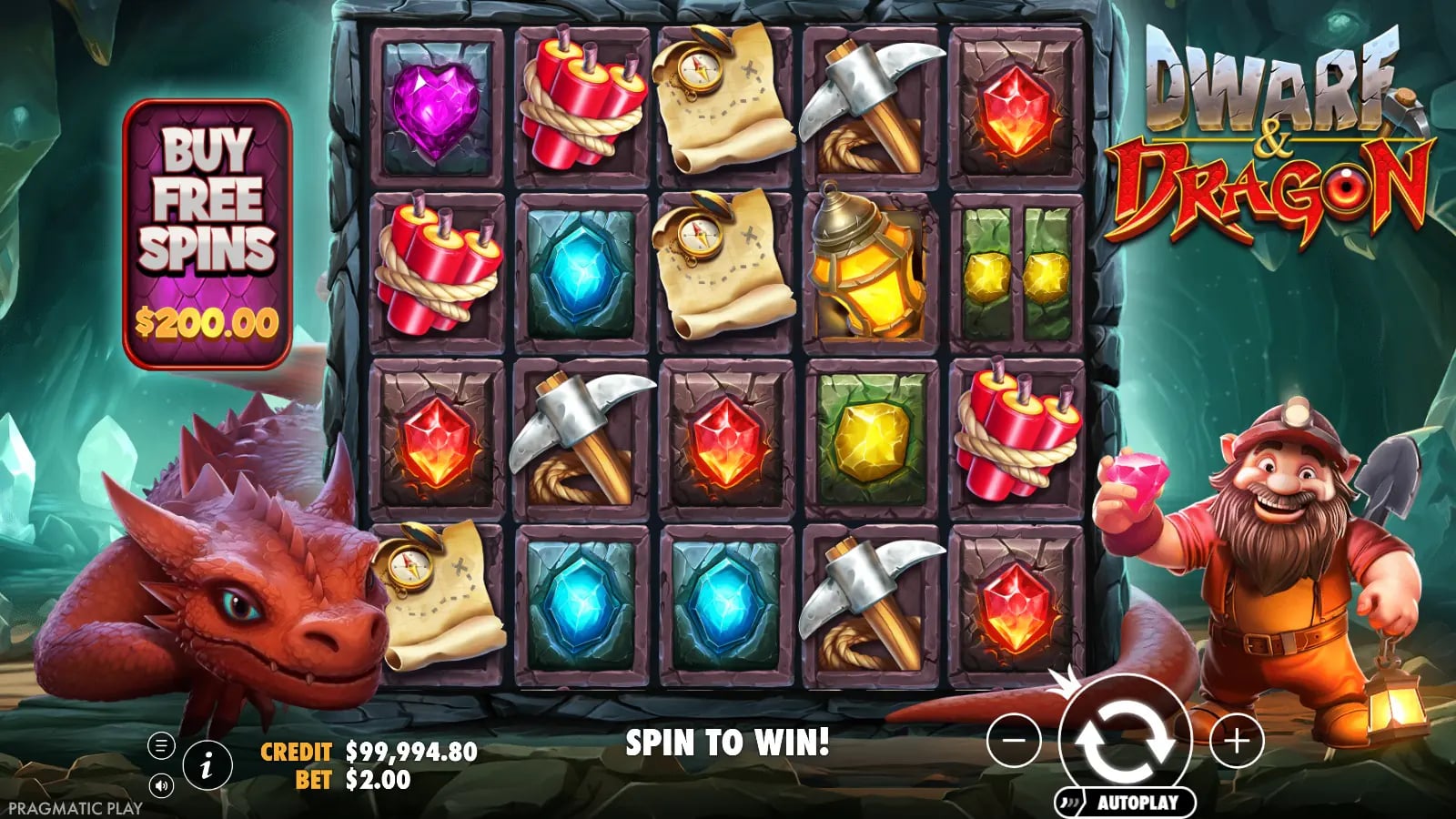 Dwarf & Dragon later base spin with gems, tools and a split yellow symbol