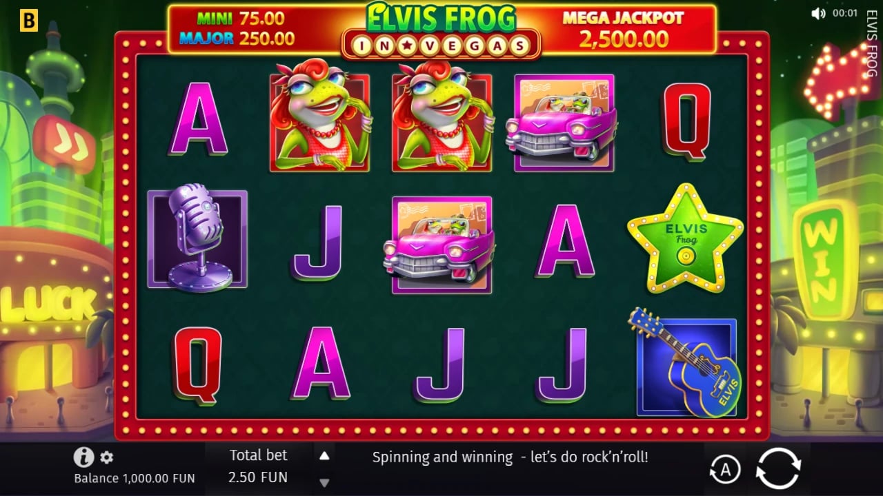 Elvis Frog in Vegas five-reel base game