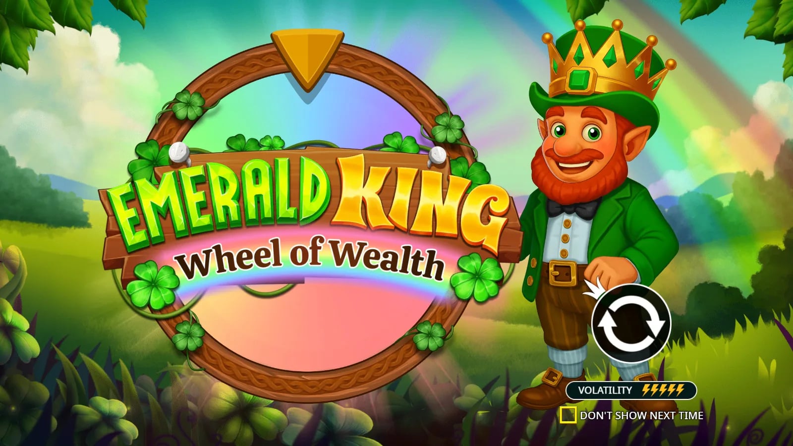 Emerald King Wheel of Wealth official demo opening view introducing the wheel