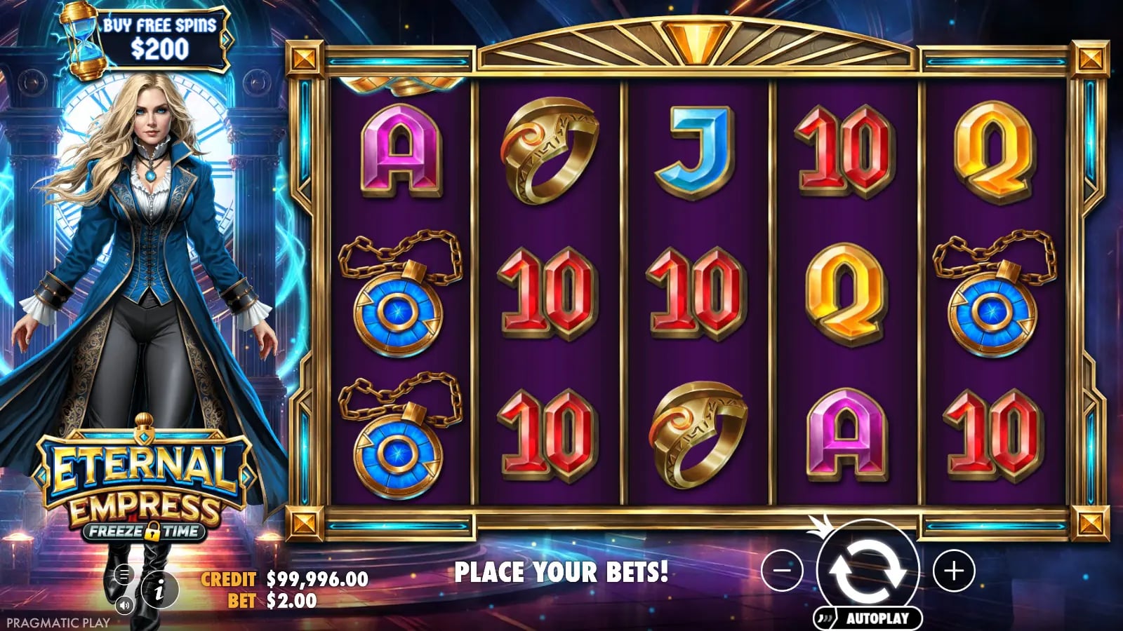 Eternal Empress Freeze Time later official spin with controls in context