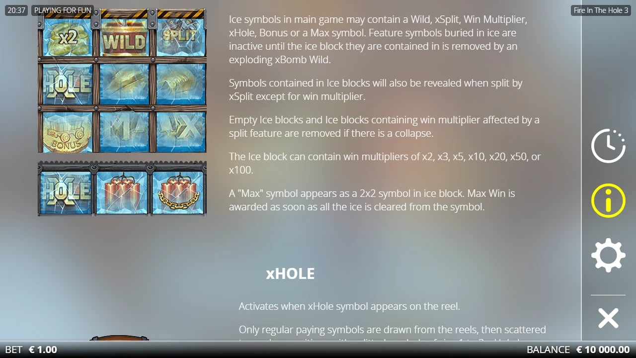 Fire in the Hole 3: Ice blocks and hidden features