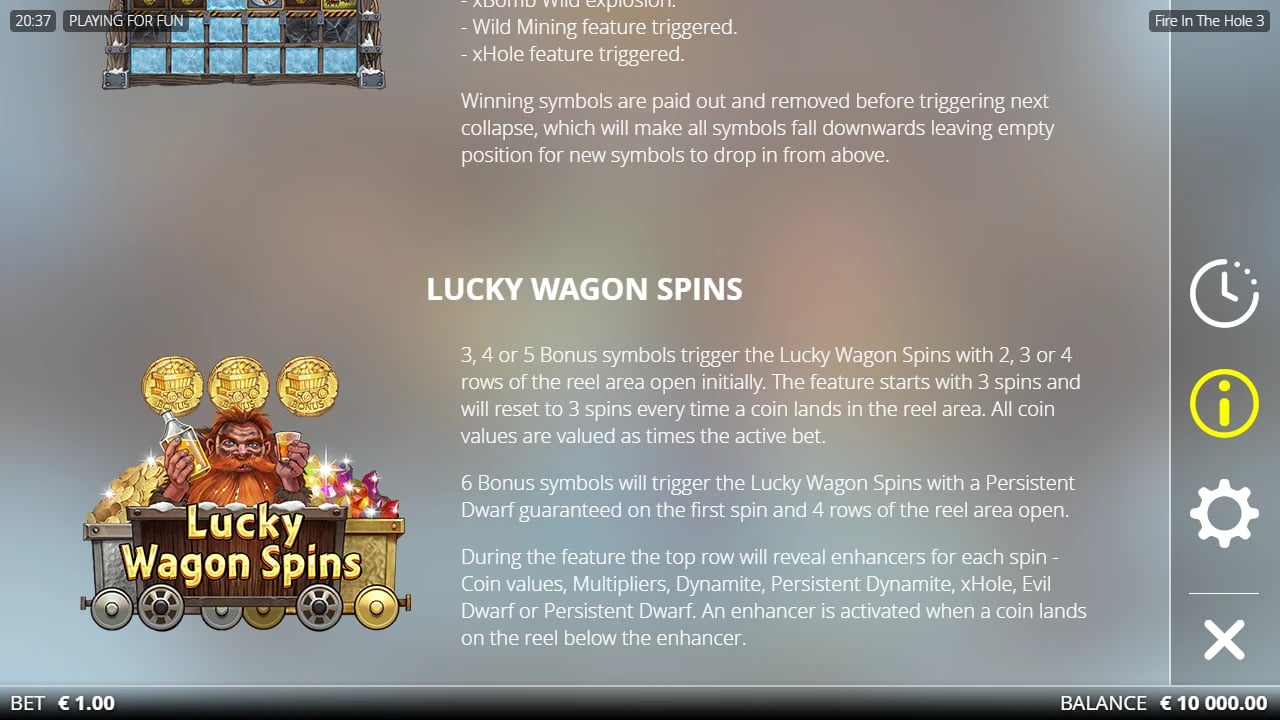 Fire in the Hole 3: Lucky Wagon Spins