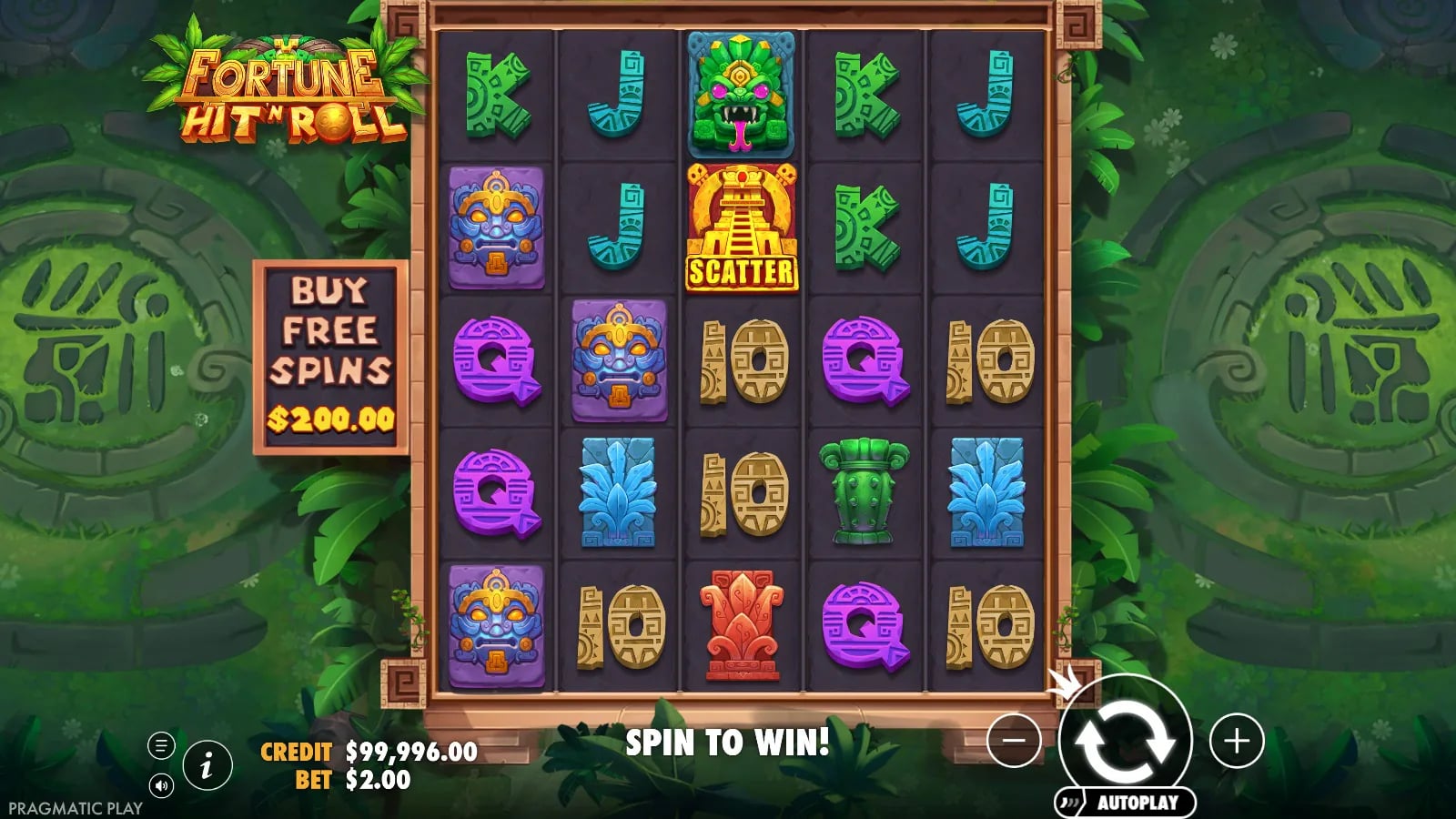 Fortune Hit’n Roll ordinary Aztec-themed five-by-five base game with one Scatter