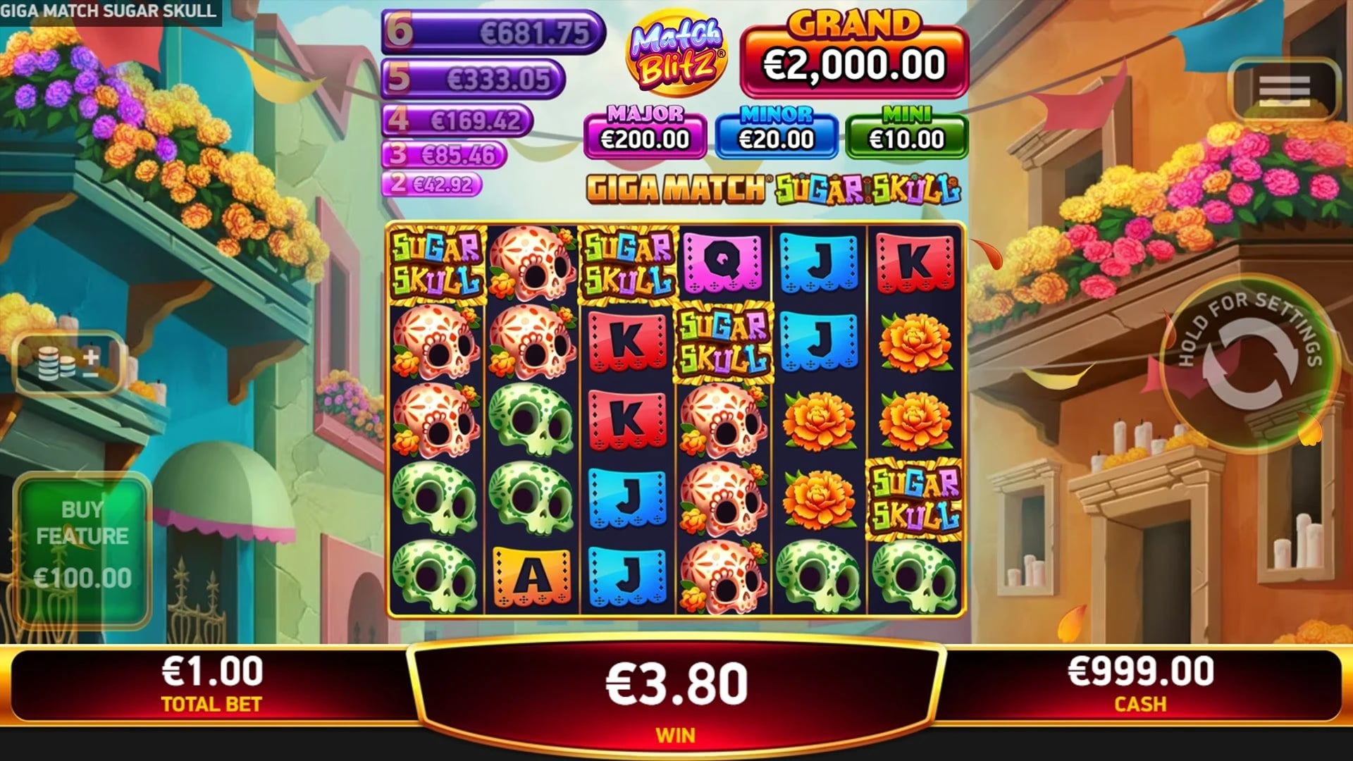 Giga Match Sugar Skull: Ordinary six-reel field