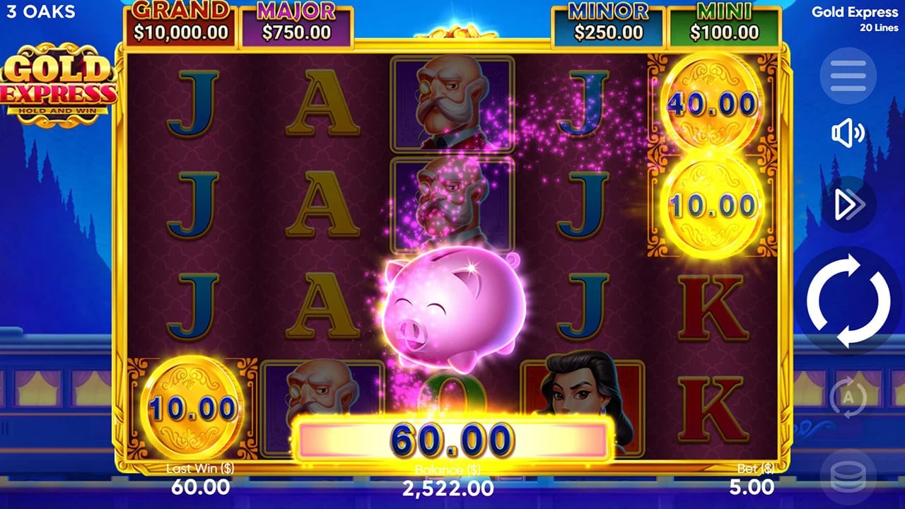 Gold Express: Piggy Bank collecting Coin values