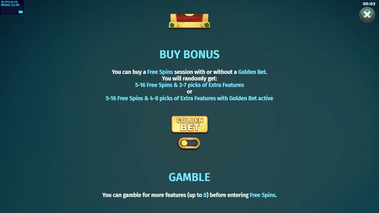 Golden Fish Tank 2 Buy Bonus and pick-gamble rules