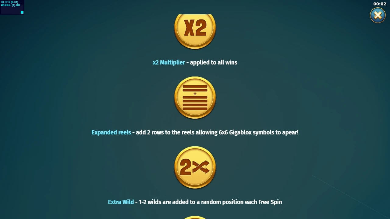 Golden Fish Tank 2 x2, Expanded Reels and Extra Wild descriptions
