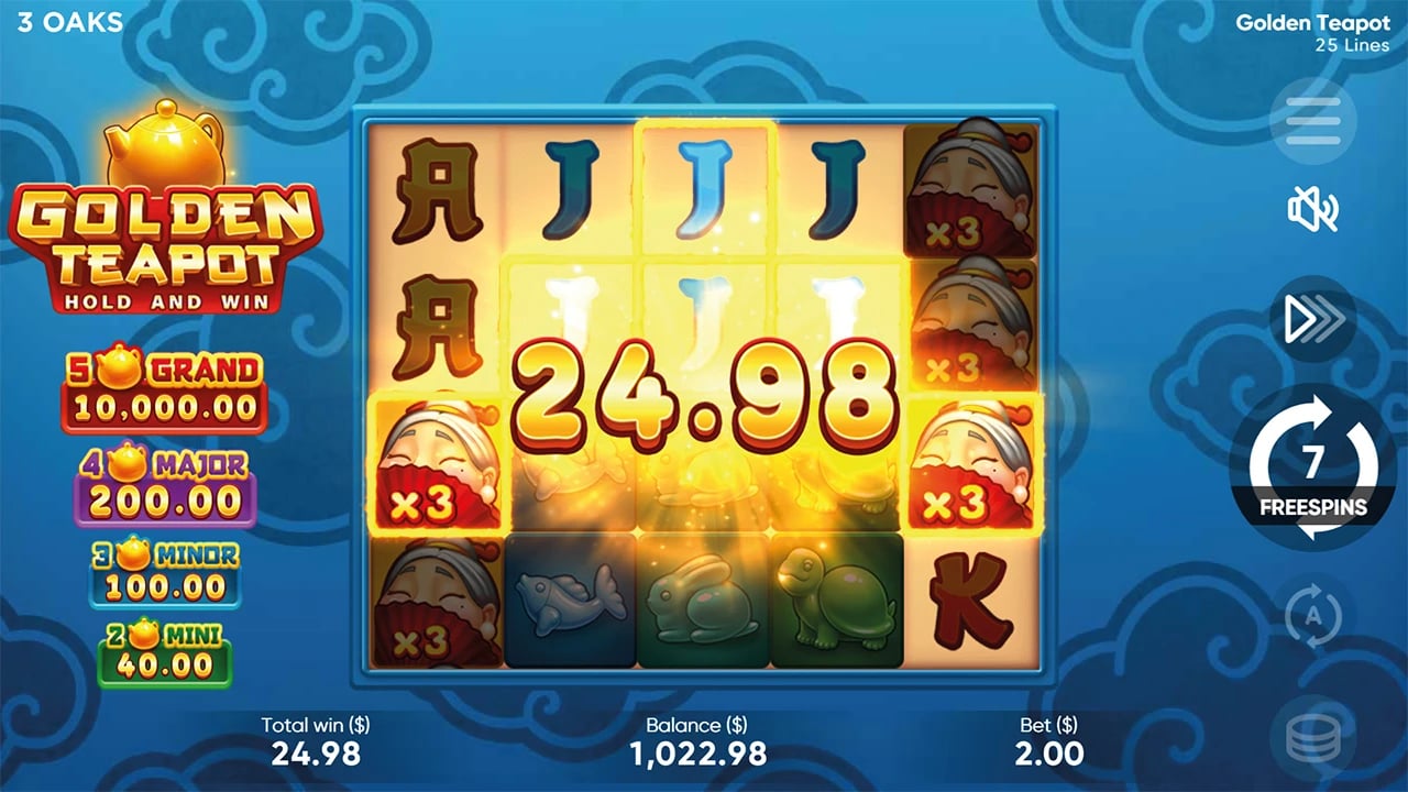 Golden Teapot: Free Spins with times-three lady Wilds