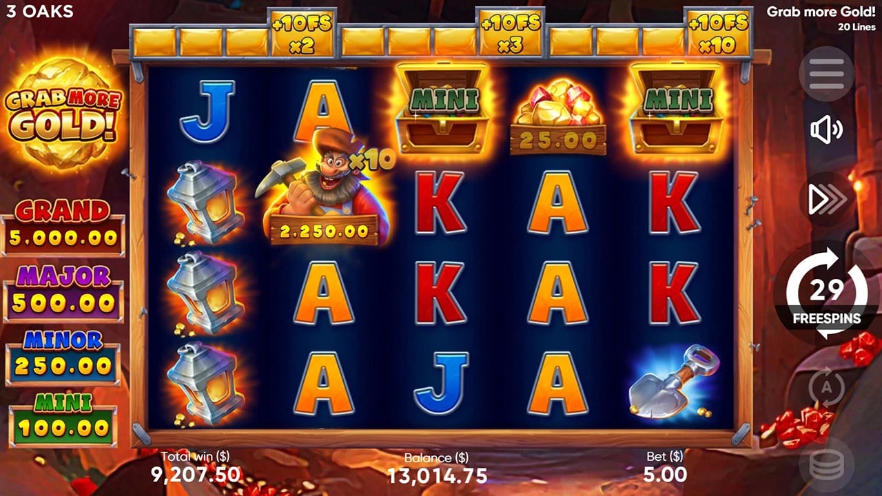 Grab More Gold!: Miner collecting visible values