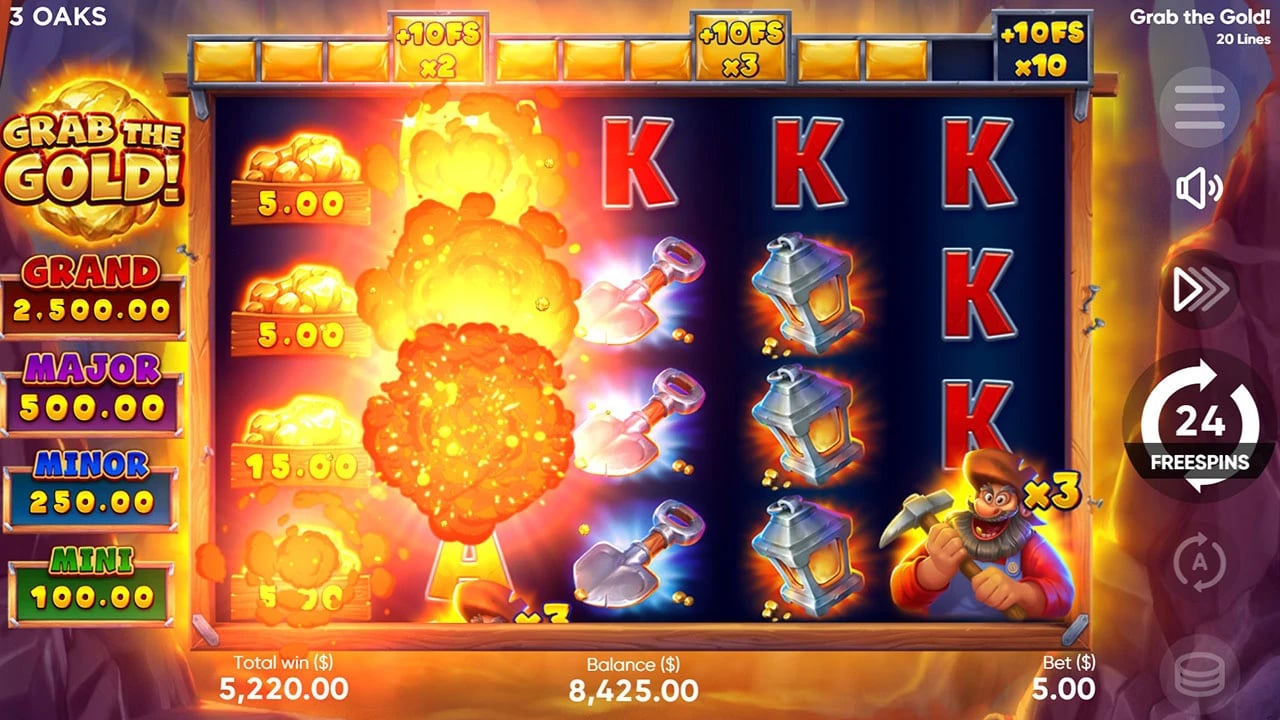 Grab The Gold!: Dynamite creating Bonus symbols