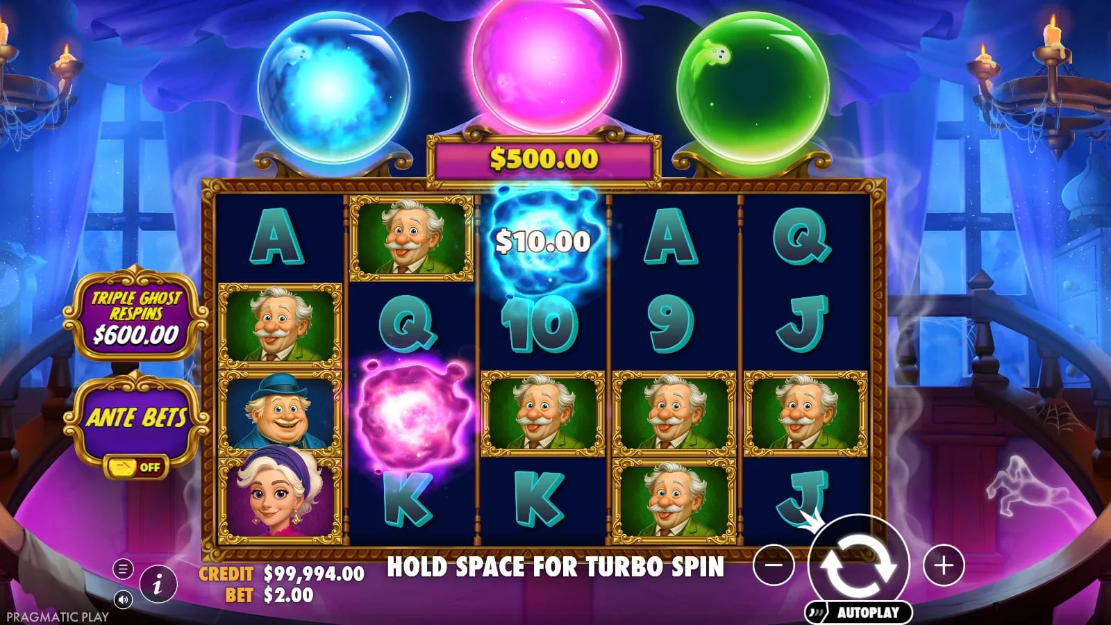 Great Ghosts ordinary reels with blue and pink effects appearing