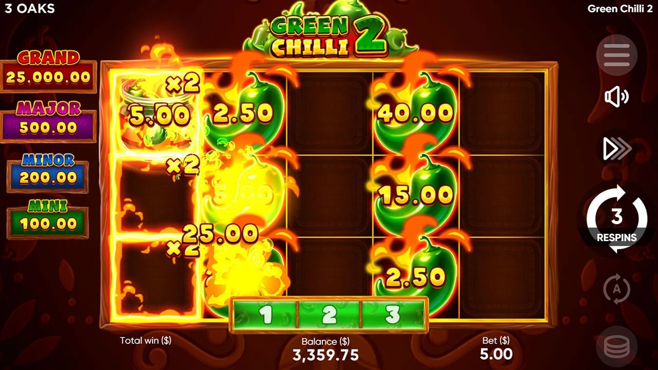 Green Chilli 2: Cell multipliers beside Chilli values