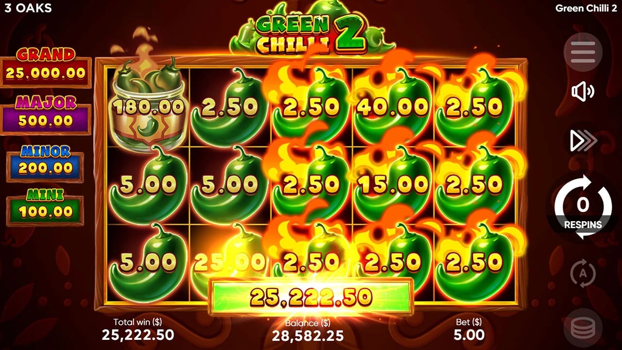 Green Chilli 2: Completed board and Collect symbol