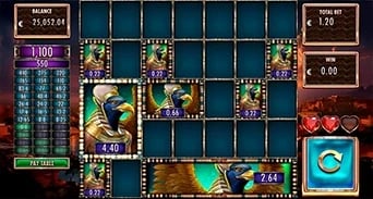 Guardians of Luxor 2: Horus minigame board with symbols of different sizes