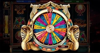 Guardians of Luxor 2: Wheel Bonus displayed over the reels