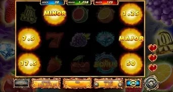 Hot & Win: Fire coins fixed across the reel field