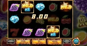 Hot & Win: Two labelled 2x Sticky Wilds on the field