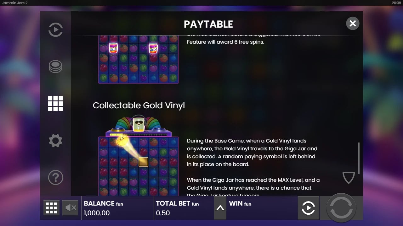 Jammin' Jars 2: Gold Vinyl progression