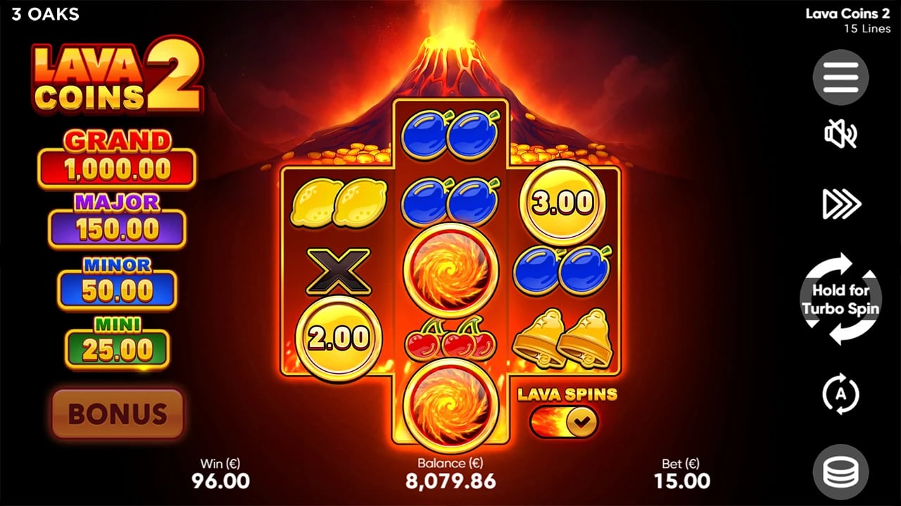 Lava Coins 2: Lava Spins stake example