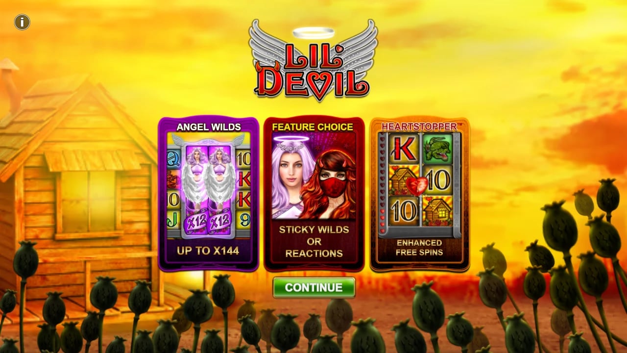 Lil Devil introduction with Angel Wilds and feature choice