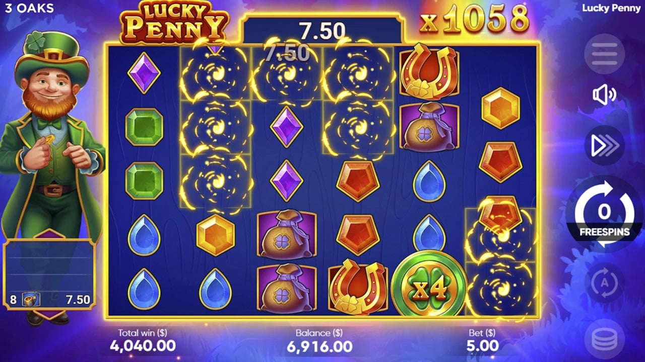 Lucky Penny: Free Spins ending at zero with an accumulated multiplier