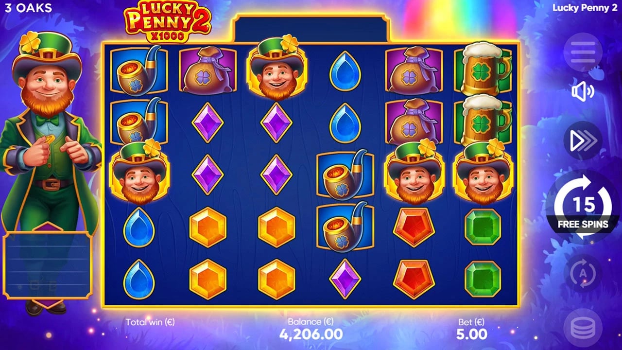 Lucky Penny 2: Super Free Spins field at its illustrated start