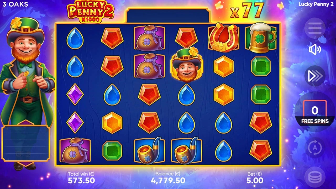 Lucky Penny 2: Feature ending with a running multiplier total