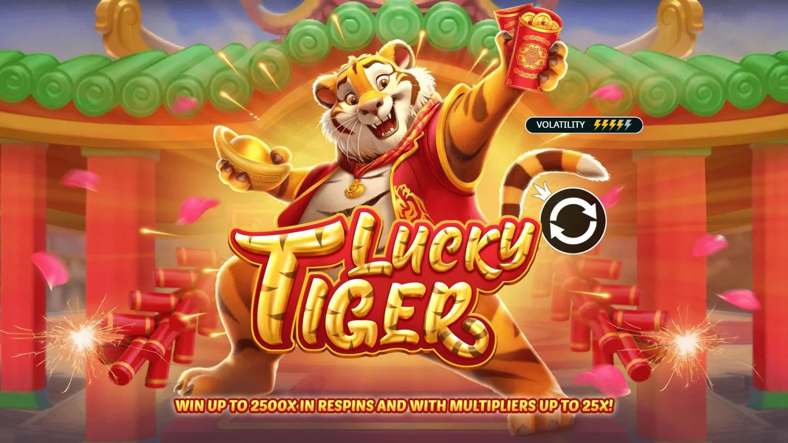 Lucky Tiger official demo opening with golden tiger and complete Asian artwork